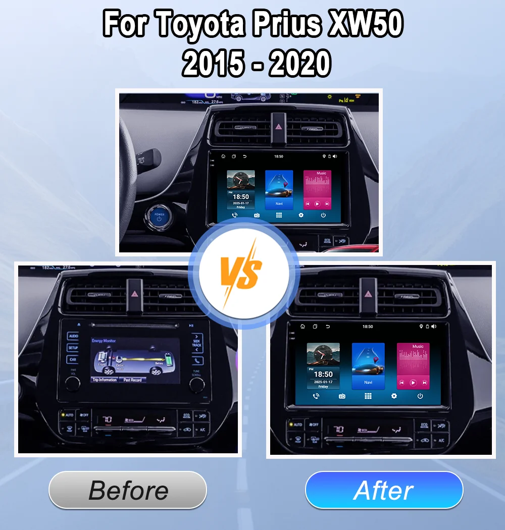 

Android 16 For Toyota Prius XW50 2015-2020 Car Radio Multimedia Video Player Navigation Stereo GPS No 2 din Touch Screen WIFI 4G