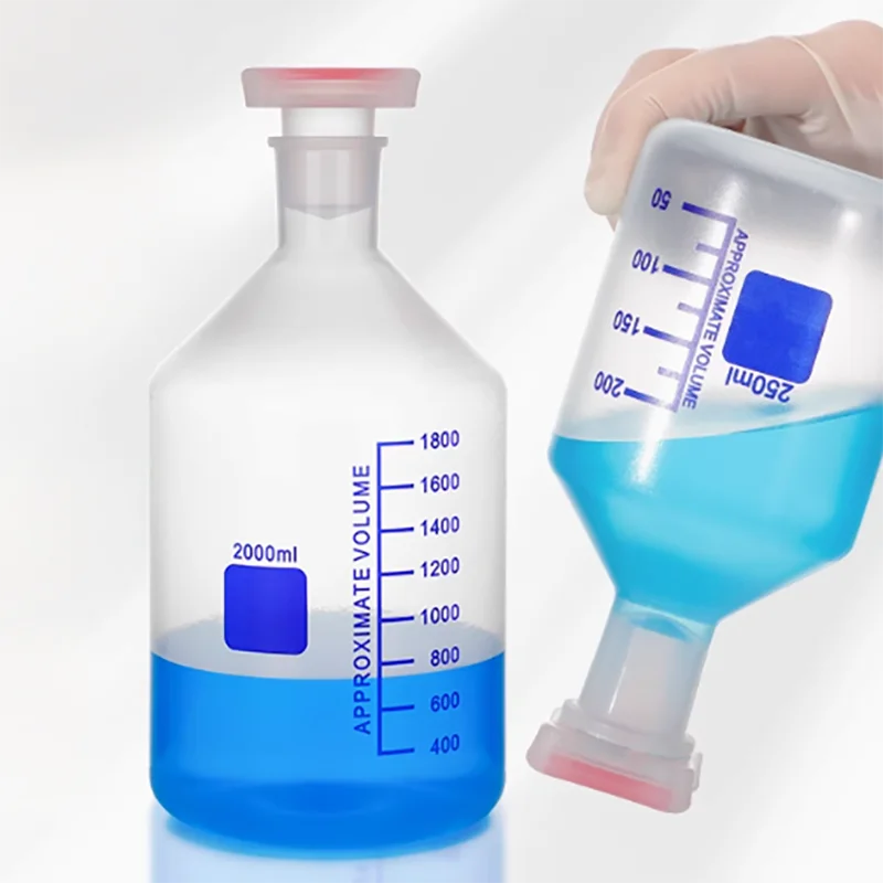 

Plastic matte reagent bottle PP material acid and alkali resistance thickening and anti-falling experimental sample bottle