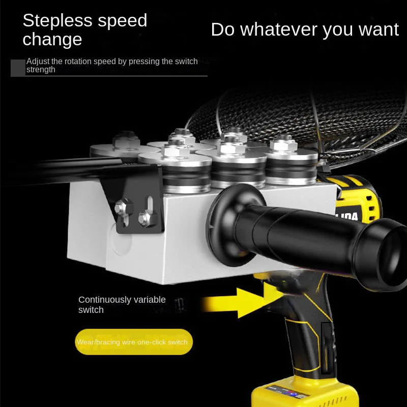 Imagem -06 - Min Bateria de Lítio Máquina Rosqueamento Eletricista Automático Fio Aço Fio Escondido Puxar Ferramentas Fio 40 m