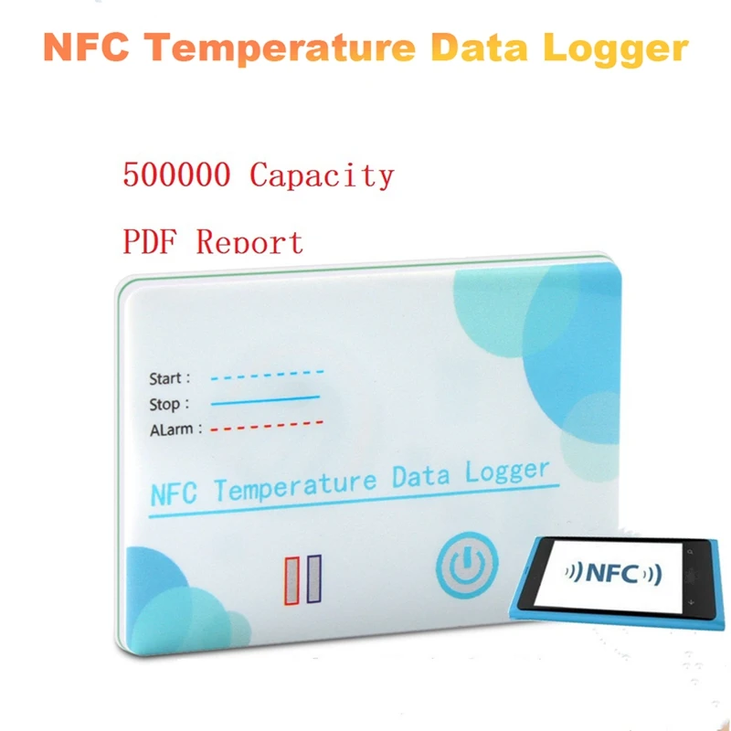 NFC Temperature Data Logger Disposable Single Use NFC K2 Temperature Record Instrument