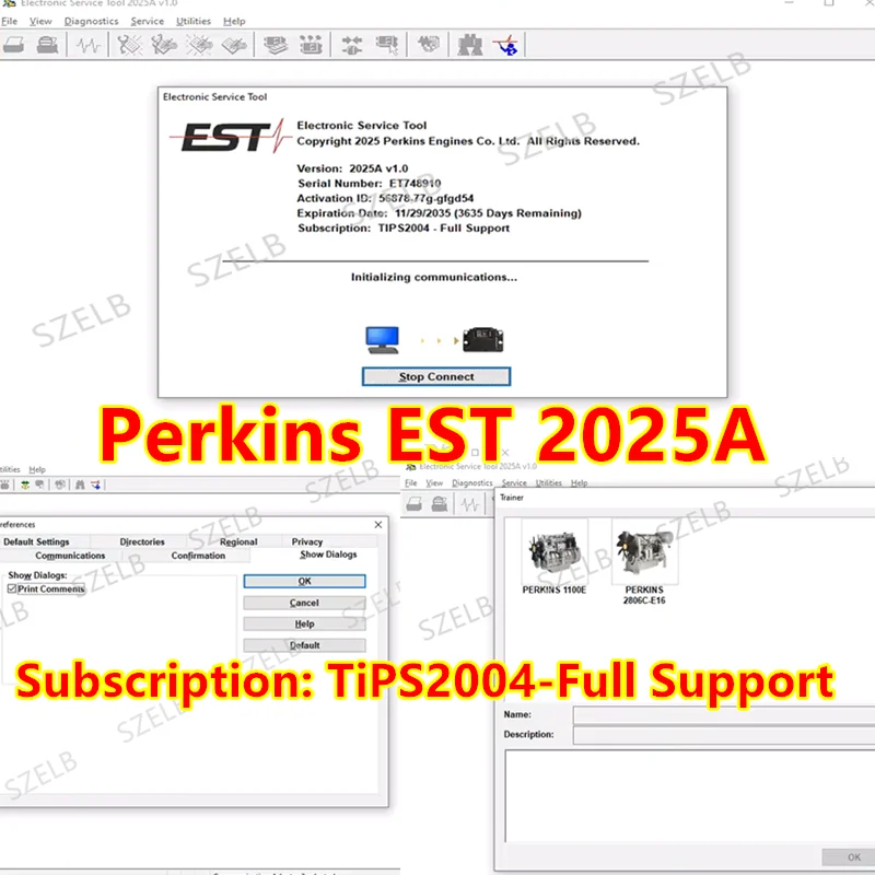 Perkins EST 2025A V1.0 Electronic Diagnostic Service Tool