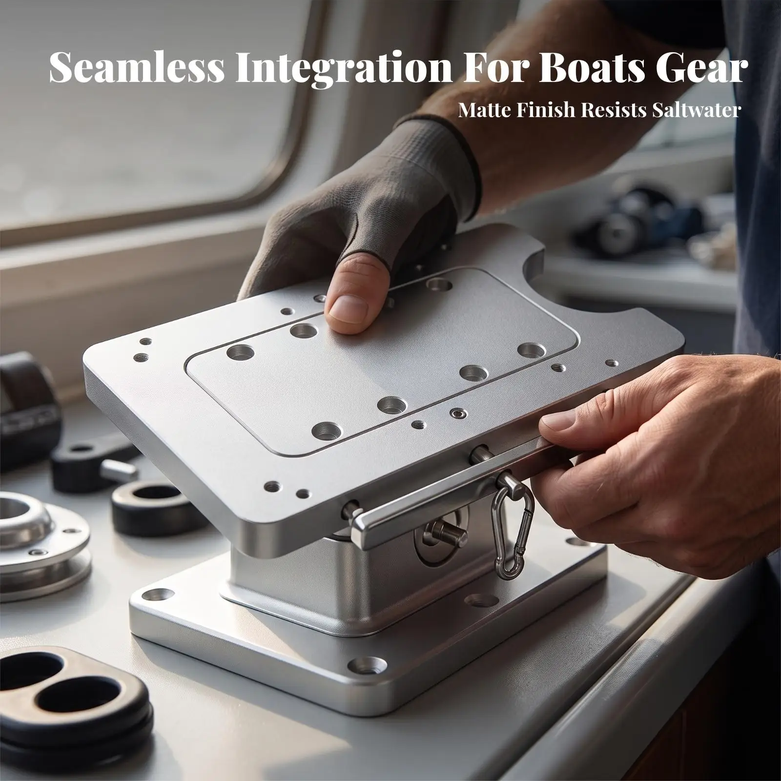Aluminum Alloy Quick Mount Plate for Fishing Reel Holder with Secure Detach Locking Design