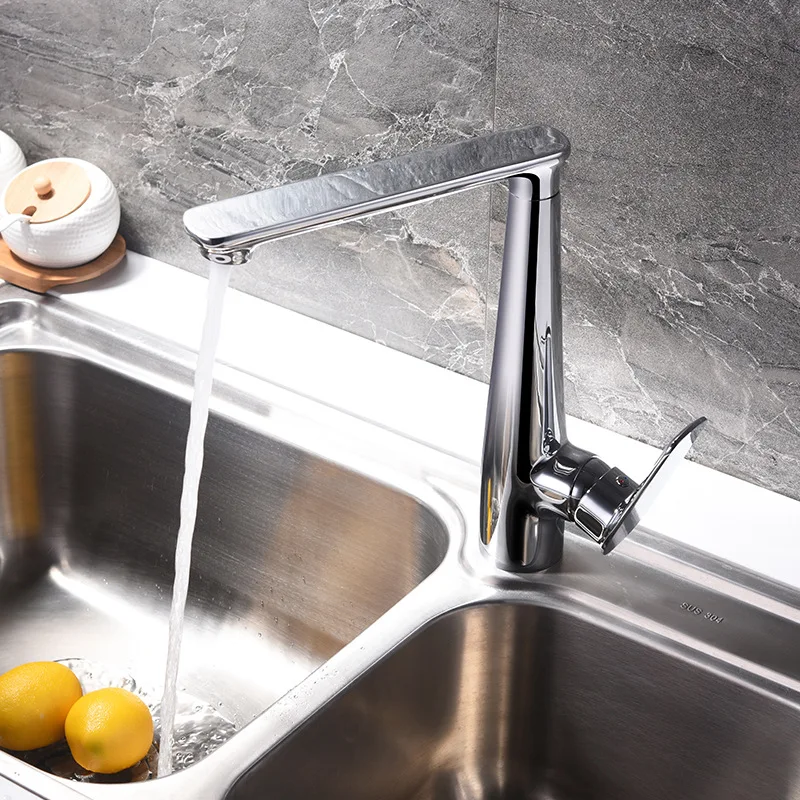 Chinese And Western Kitchen Household Sink Vegetable Basin Water Cold And Hot Kitchen Faucet Vegetable Basin Faucet Chrome Mixed