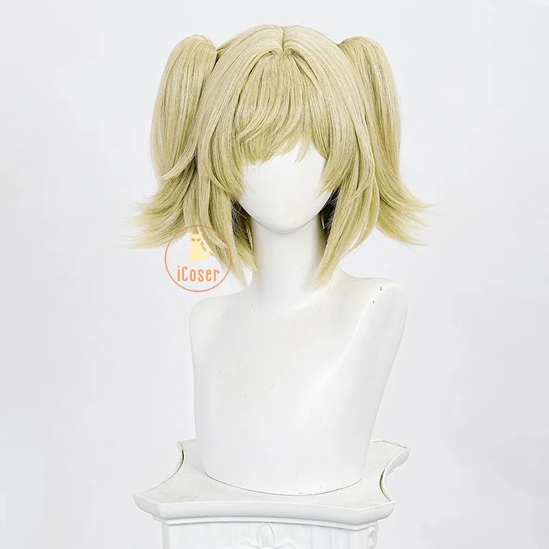 Zenless Zone Zero Burnice Parrucca Cosplay Bianca Bionda Capelli Corti Doppia Coda di Cavallo Sons of Calydon Festa di Halloween per Donne Puntelli