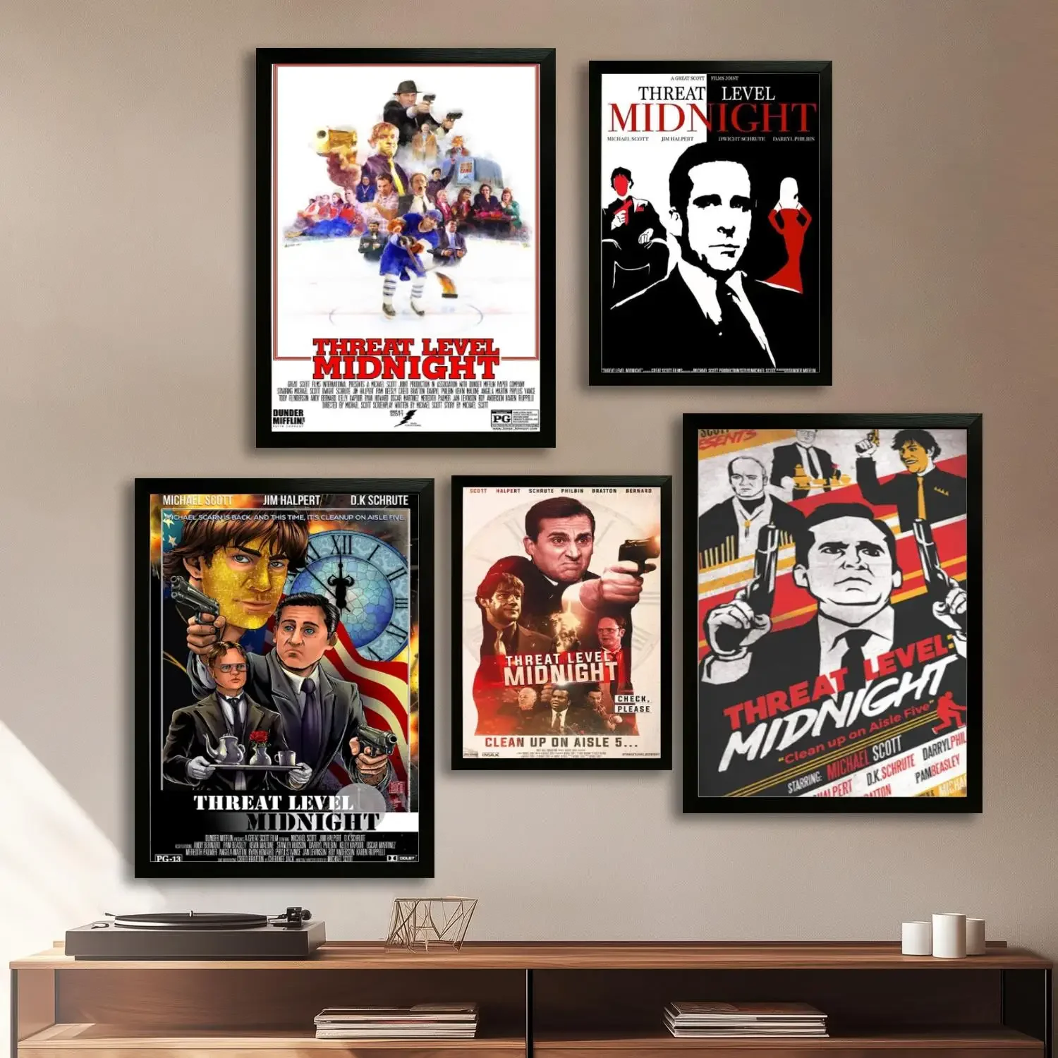 threat level midnight Movie Canvas Art Poster, Wall Art, Picture Print, Modern Family, Bedroom Decor, Poster,Decorative painting