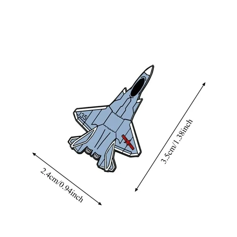 Airshow Enthusiast Collectible Metal Fighter Jet Lapel Pins Creative Cartoon Enamel Brooch Metal Badges Gift