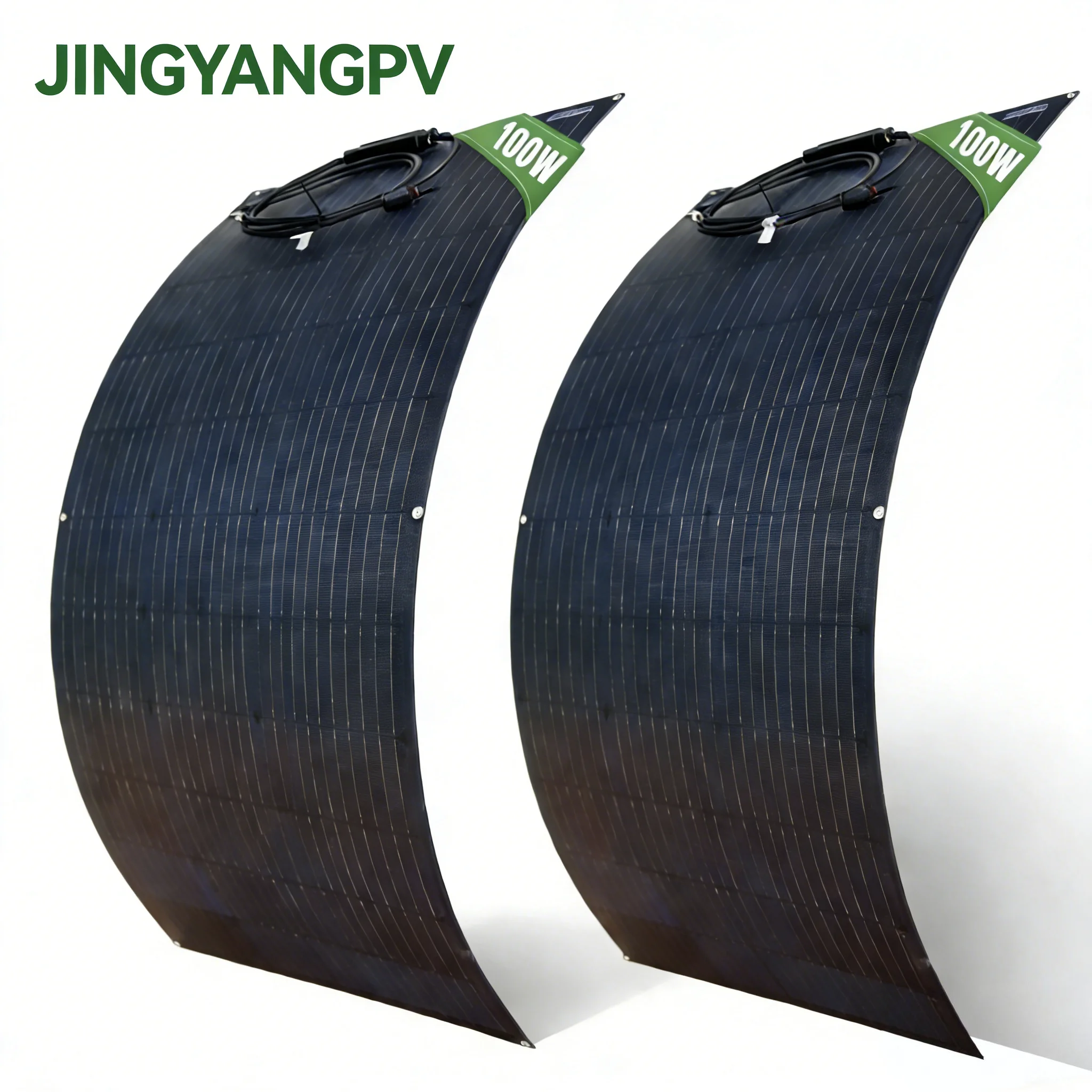 100W 200W ETFE Flexible Solarmodule, Monokristalline Tragbare PV-Platten 18V, Effiziente Biegbare Solarladegeräte für Wohnmobile, Boote, Camping