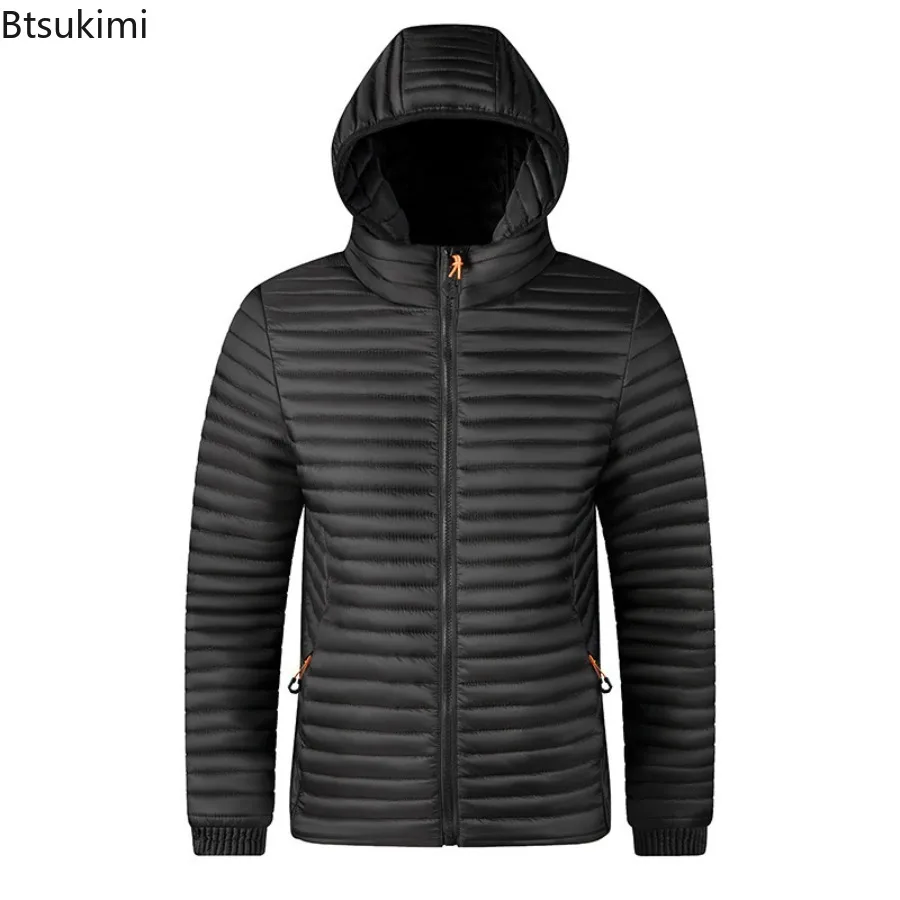 Autumn Winter Men's Outdoor Hiking Cotton-padded Jackets Sports Casual Hooded Waterproof Warm Parkas Windproof Down Cotton Coats