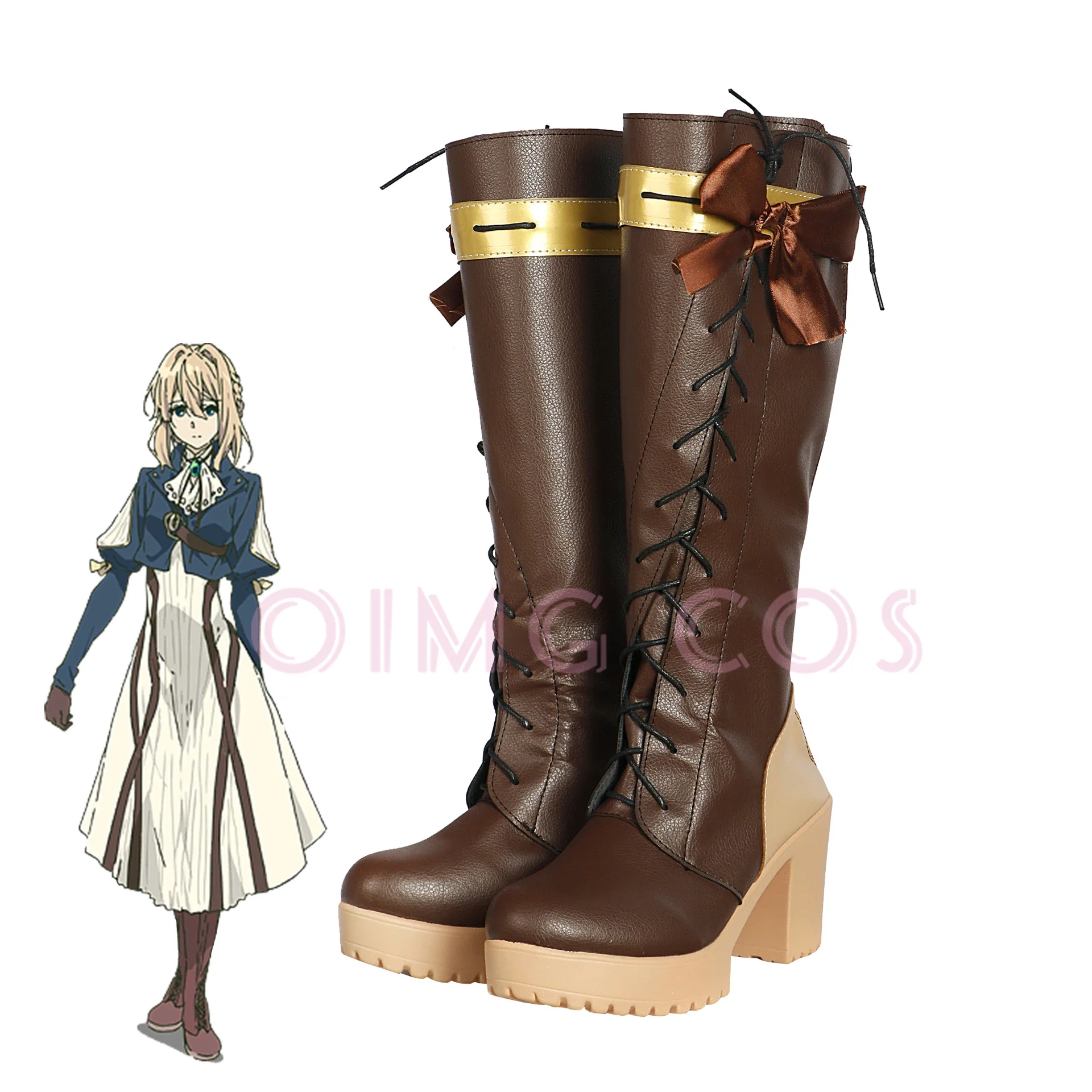 Violet Evergarden Cosplay Shoes for Halloween Party Carnival Anime Role Playing Props Women Game