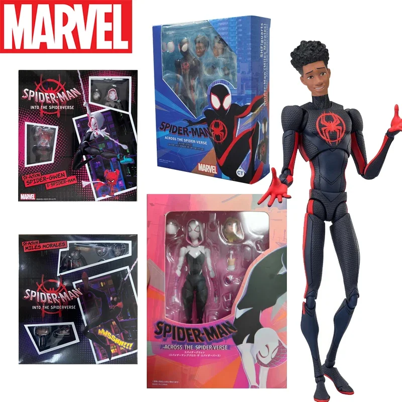 

Фигурки Shf Anime Spider-man Figuarts: Майлз Моралес, Гвен Стейси, Гвен-Паук, фигурка Человека-паука, модель из ПВХ, игрушки-куклы