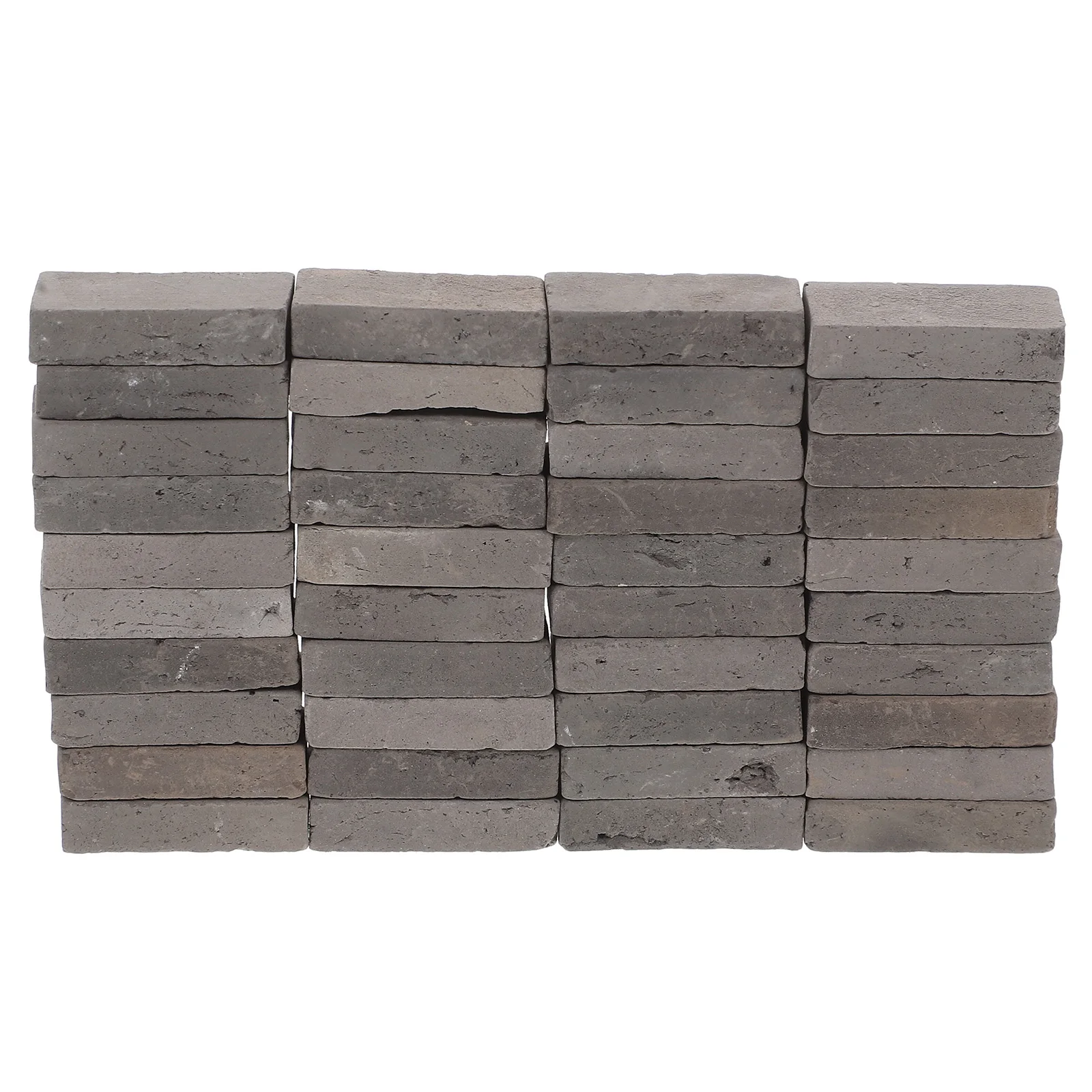 อิฐเทียมสีเทาขนาดเล็ก 40 ชิ้น สำหรับงานฝีมือ บล็อกคอนกรีตปลอมเหมือนจริง อุปกรณ์ก่อสร้าง ของตกแต่งบ้านตุ๊กตา อุปกรณ์จัดสวน ที่อยู่อาศัยสัตว์เลี้ยง