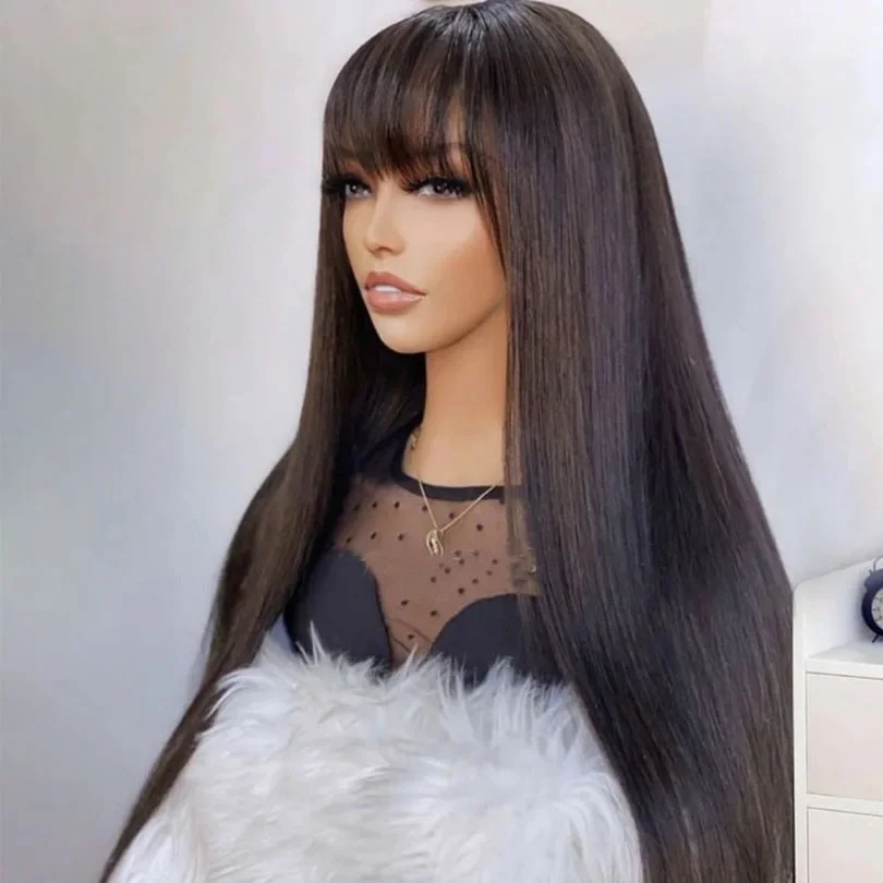 26 بوصة مستقيم أسود 5x5 قاعدة الحرير باروكة من شعر طبيعي يهودي مع شعر الطفل HD الدانتيل الشعر الأوروبي قبل قطعها يوميا