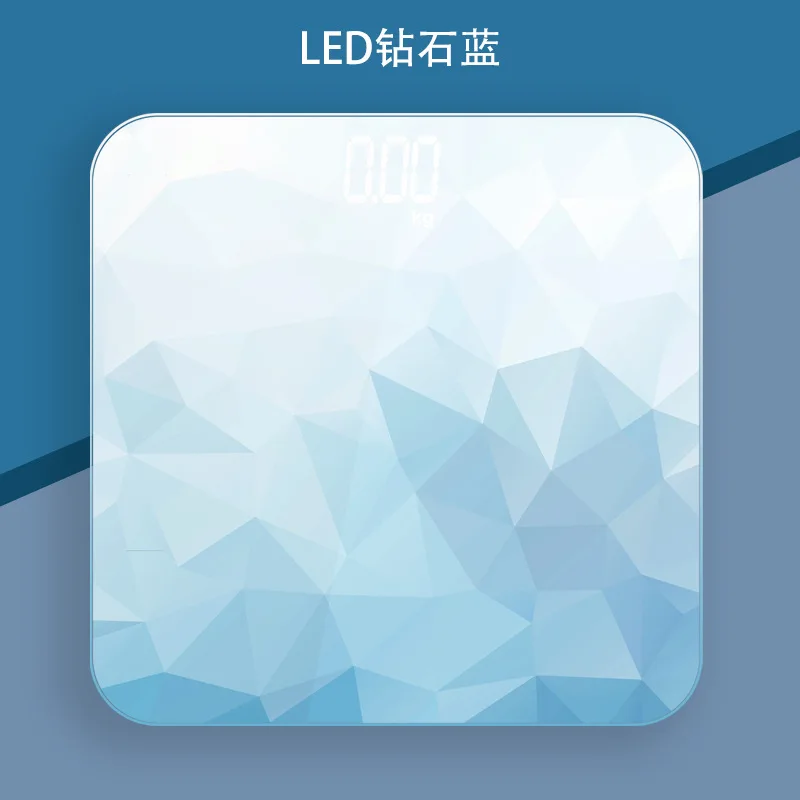 Smart LED Hidden Screen Electronic Scale Family Bathroom Scale Small Human Health Weighing Meter Cross-border