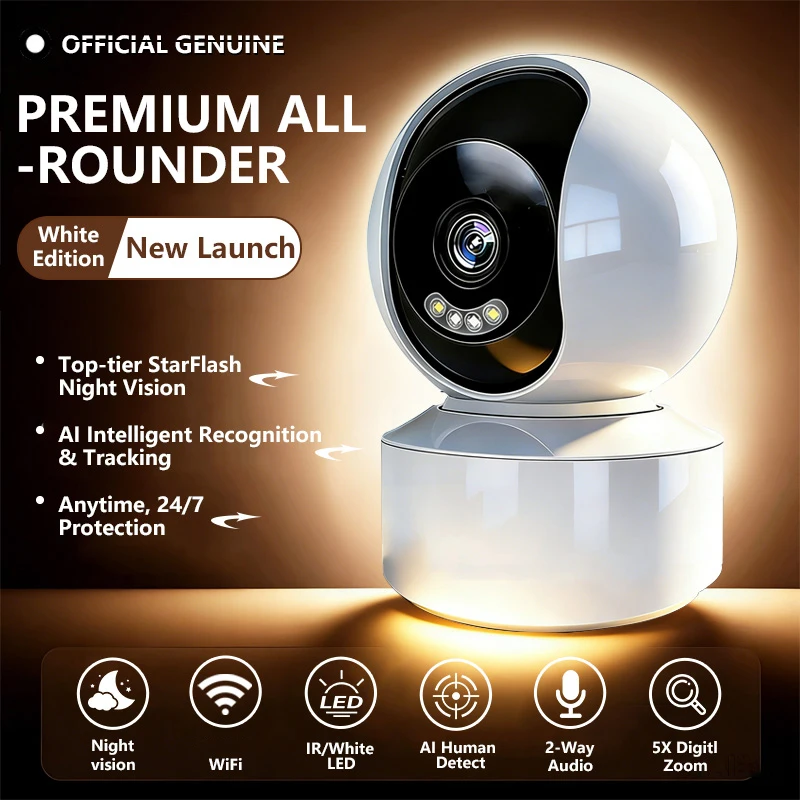 

Indoor WiFi IP Camera V360 Pro 2MP Full HD 1080P Wireless Security CCTV Camera Home Monitoring Two Way Talk Infrared Night Visio
