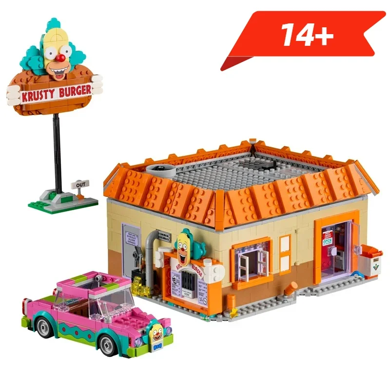 MOC 2025 nuevo en STOCK 1635 Uds MOC City Krusty Burger bloques de construcción aptos 10352 para niños conjunto de regalo de Navidad