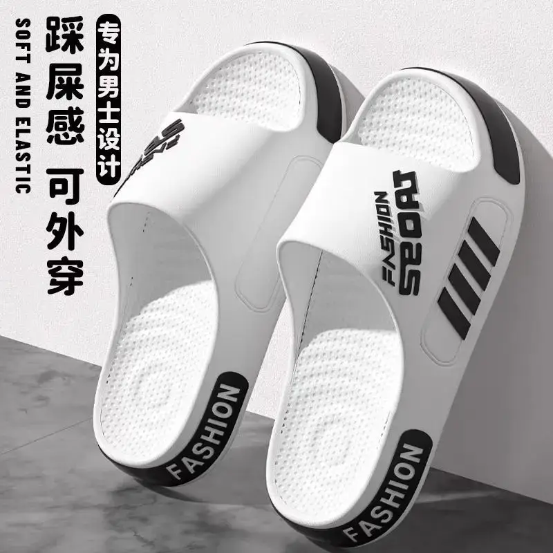 Big Size 48-49 Men Slippers Summer Flat Sole Home Slippers For Women Man Open Toe Trend Slides Couple Light Beach Shoes Sandals - Image 4