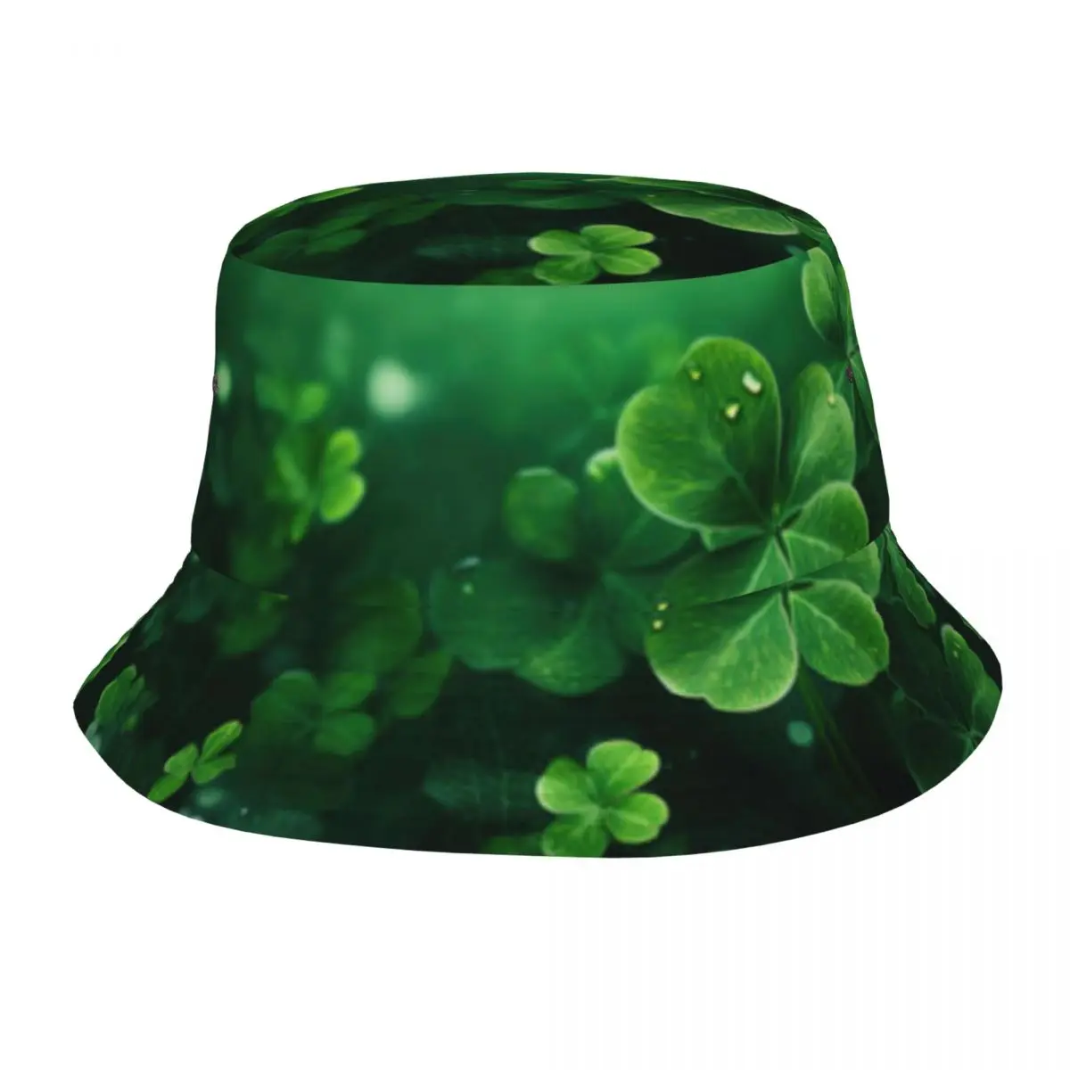 Shamrocks And Drops Of Water Unisex Casual Sun Hat Bucket Bob Hip Hop Cap Fisherman Panama