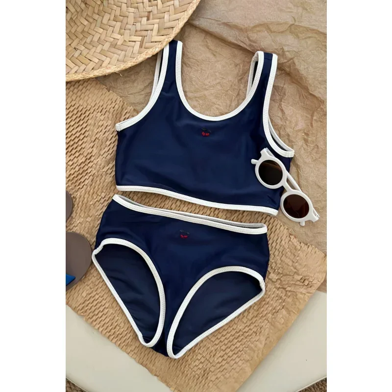 Léto nový dán dívčí plavek děťátko swimwears třešeň střih rozseknout plavky bikiny maillot de bain enfant fille mayo