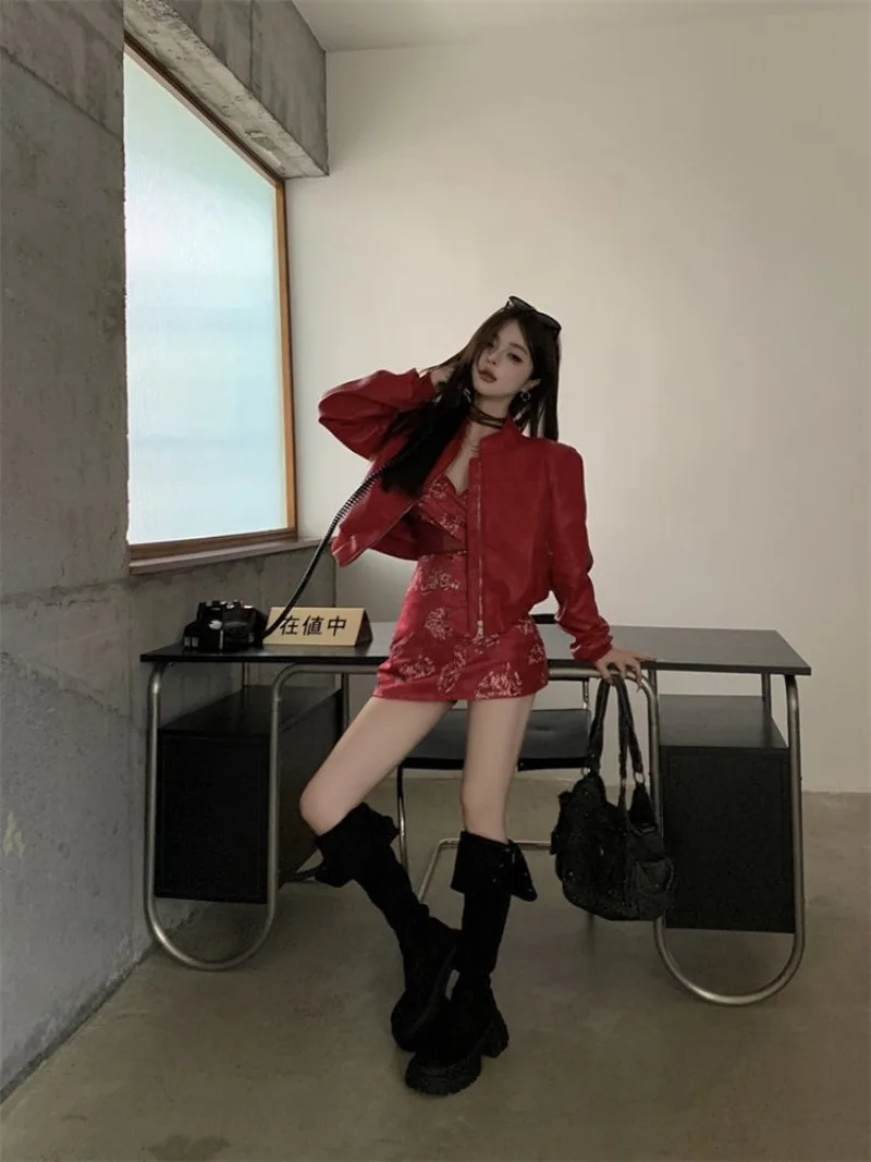 Design Sense – veste de rue en cuir Pu pour femme, haut ample et amincissant, nouvelle collection printemps