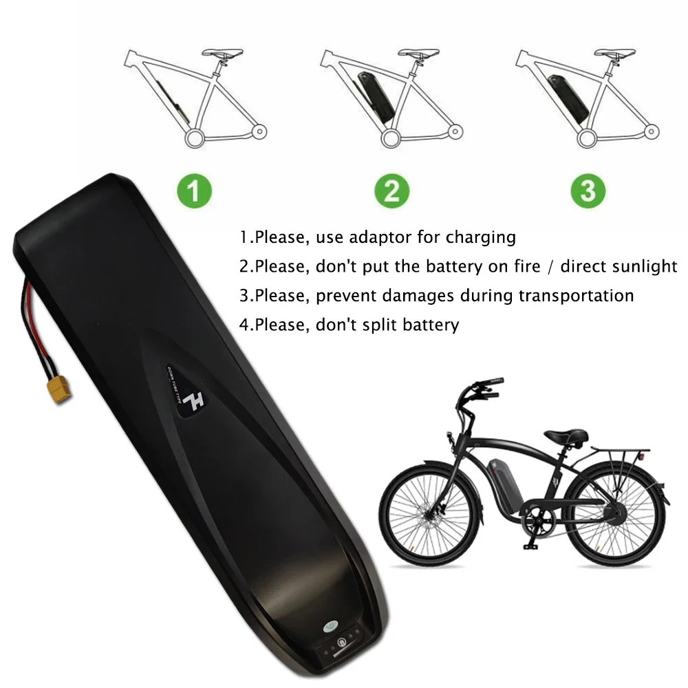 36V For Hailong bike Battery with BMS 50000mAh Powerful 18650 Lithium Battery Pack