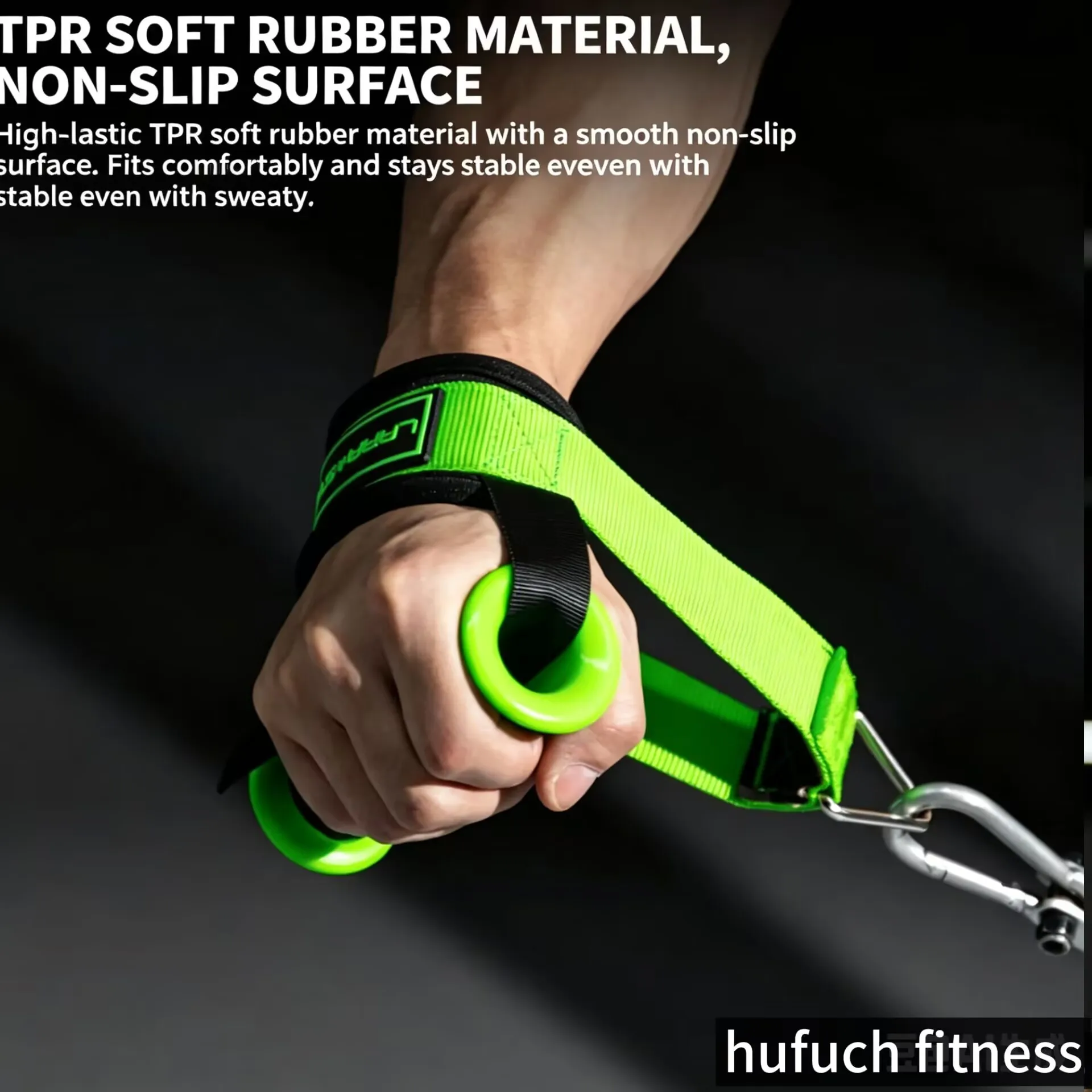 Ergonomic Gym Handle, Adjustable Shoulder Grip, Cable Fly Attachment, Lateral Raise Strap, Home Core Workout equipment