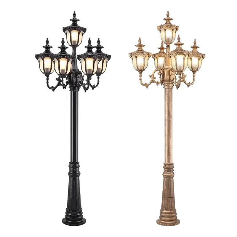 

Outdoor Water Proof Lighting 1M 2M 2.5M 3M LED Solar Lights Antique Light Exterior Villa Garden Lawn Outdoor Garden