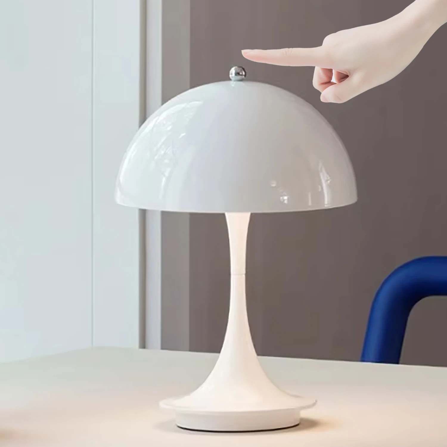 LED mushroom Table Lamp Touch Sensor Night Light Rechargeable Wireless Reading Lamp for Restaurant Hotel Bar Bedroom Decor Light