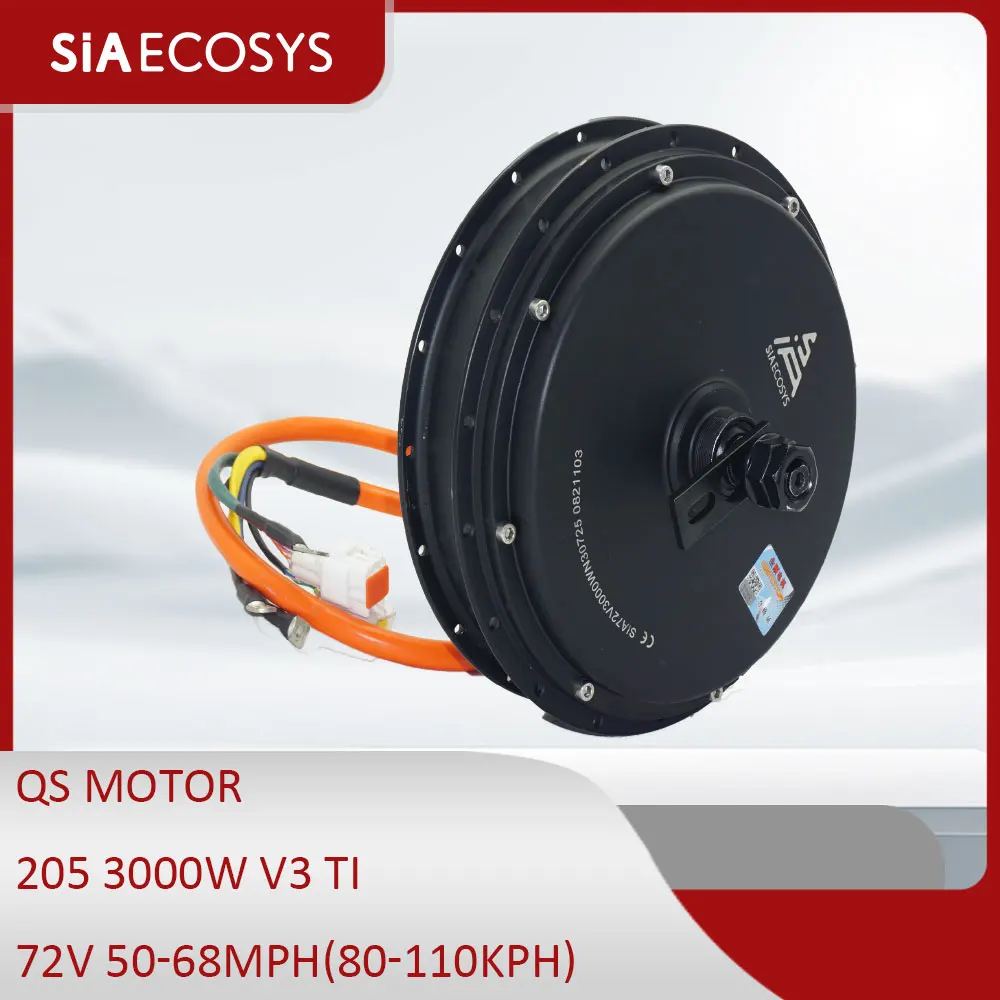 

QS Motor 205 3000W V3 TI Spoke Hub Motor 72V for Electric Motorcycle