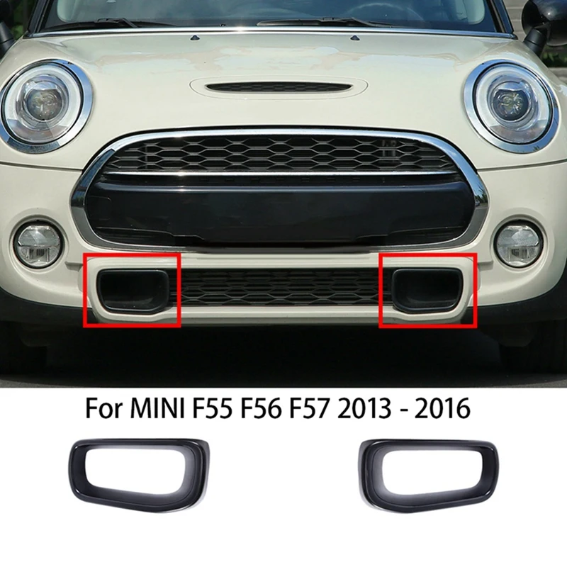 1 Pair Car Bumper Cover Front Air Duct Frame 51117337809 51117337810 Black Car Accessories For BMW MINI F55/F56/F57 2013-2016