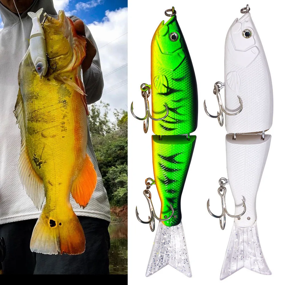 18cm 52g Angelköder, zweiteiliger Crankbait Swimbait, 2-teiliger harter künstlicher Gizzard Shad Glide Bait für Streifenbarsch-Angelausrüstung – Detail 4