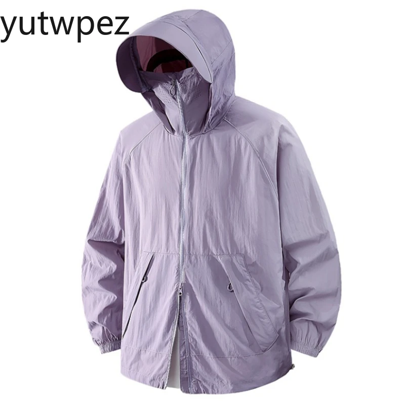 Unisex Summer Sun Protection Jacket Ultra-Thin Breathable Hooded Coat Men Outdoor Sports Fishing Anti-UV Skin Clothes Wholesale
