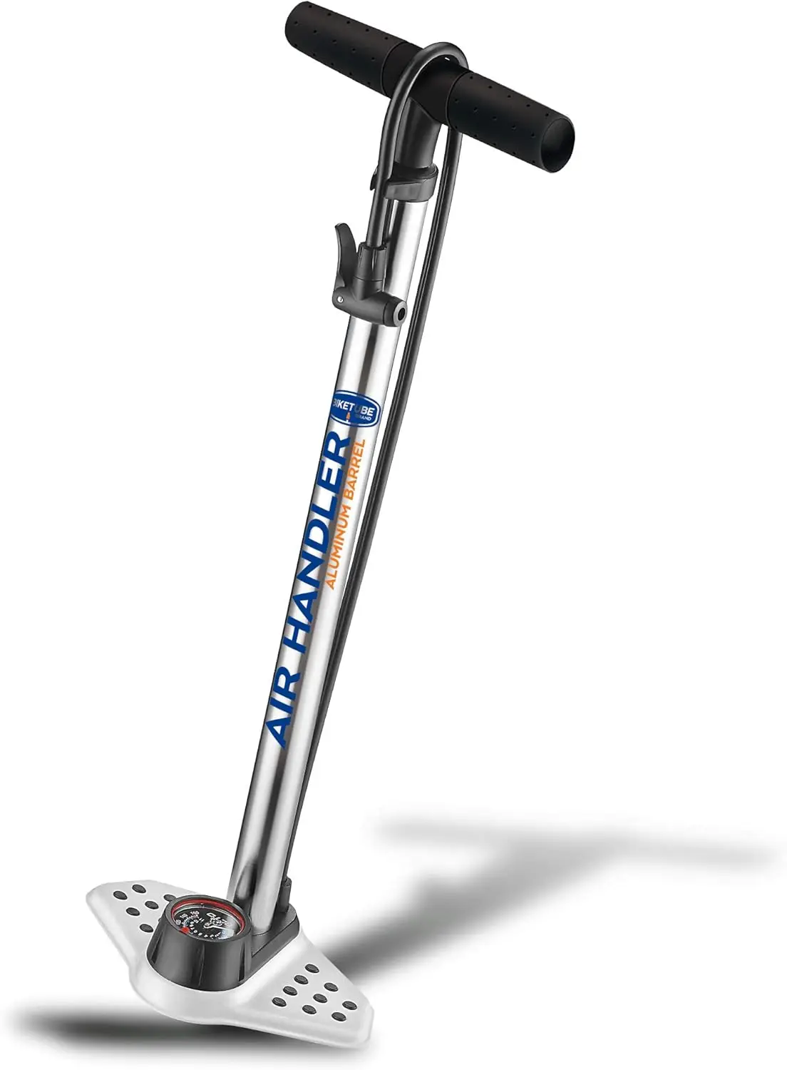 

Air Handler Bike Floor Pump – High Pressure, Industrial Gauge, Presta & Schrader – Kraton Grip – Road, MTB, Gravel, Hybrid