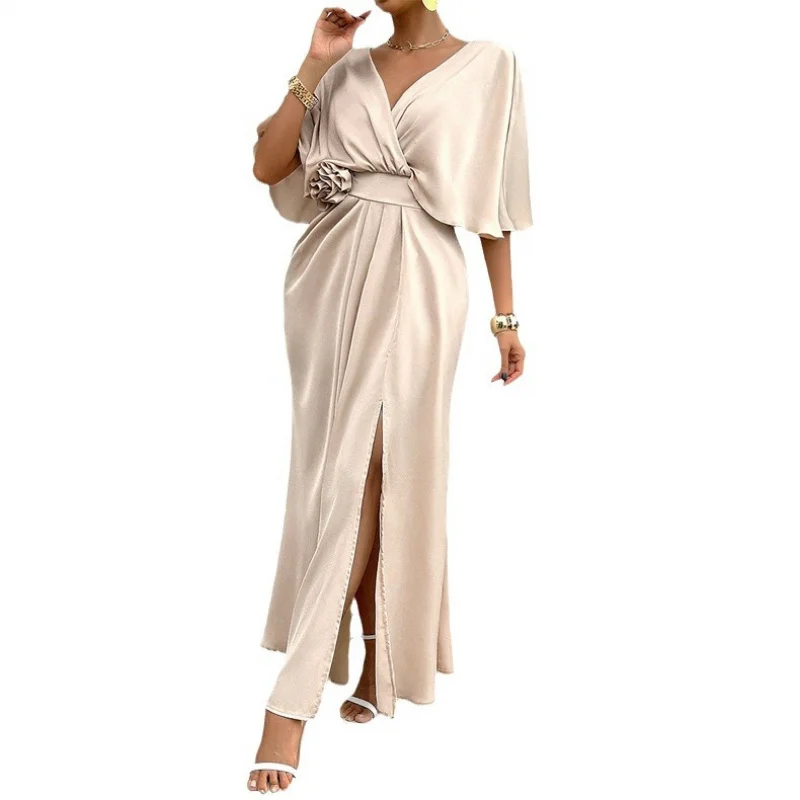 2025 Spring/Summer Women's Fashion Elegant Desire Batwing Sleeve Dress