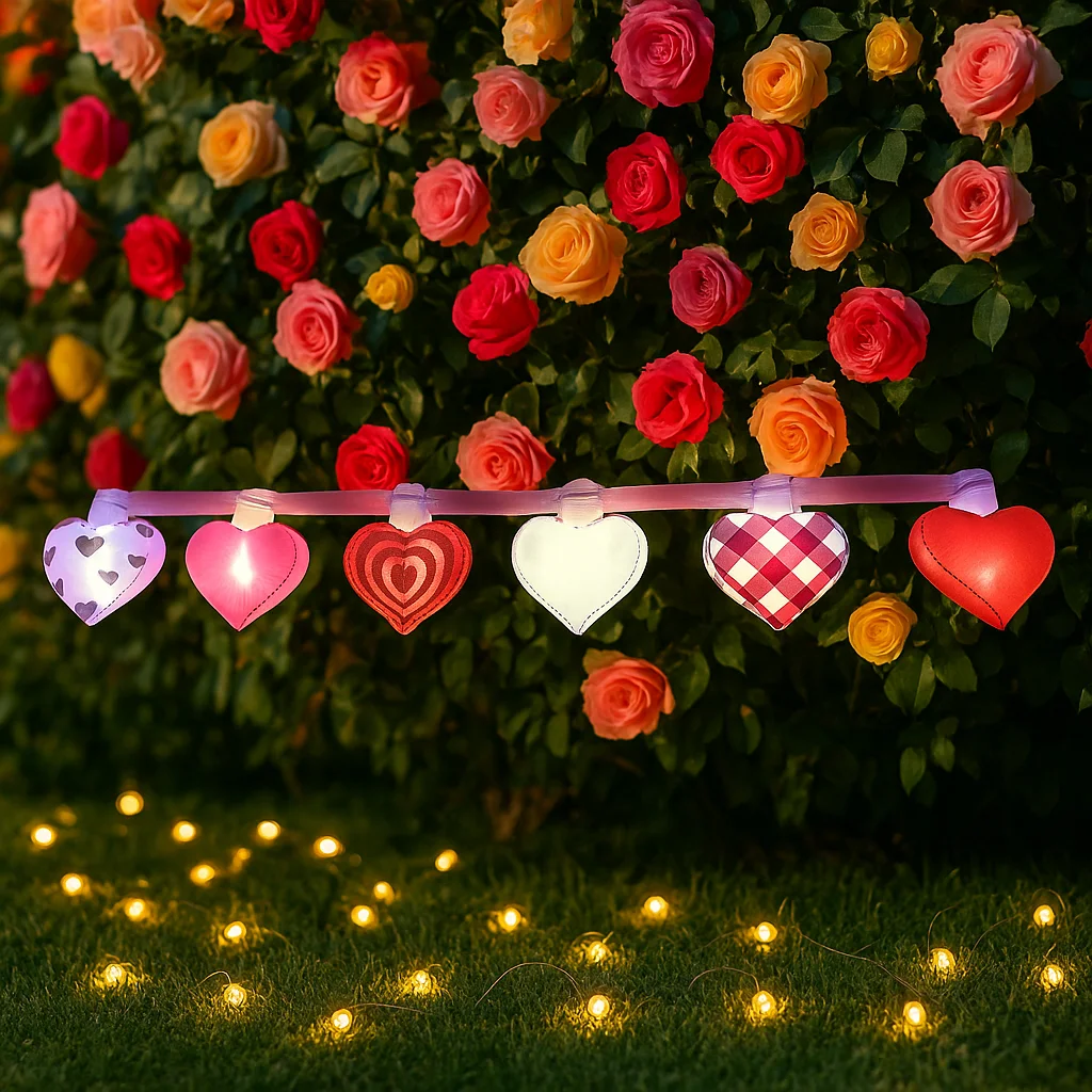 4.5M/15FT Valentijnsdag Opblaasbaar Speelgoed Liefde Combinatie Binnenplaats Decoratie Romantische Ingebouwde LED Licht Tuin Decoratie