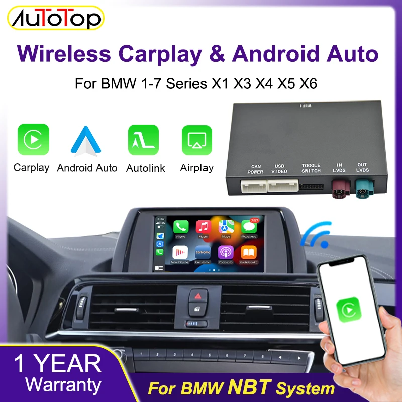 Wireless Carplay Android Auto Module Box For BMW NBT System 1 2 3 4 5 6 7 Series X1 X3 X4 X5 X6 MINI F20 F30 F25 F10 F22 F48 F01