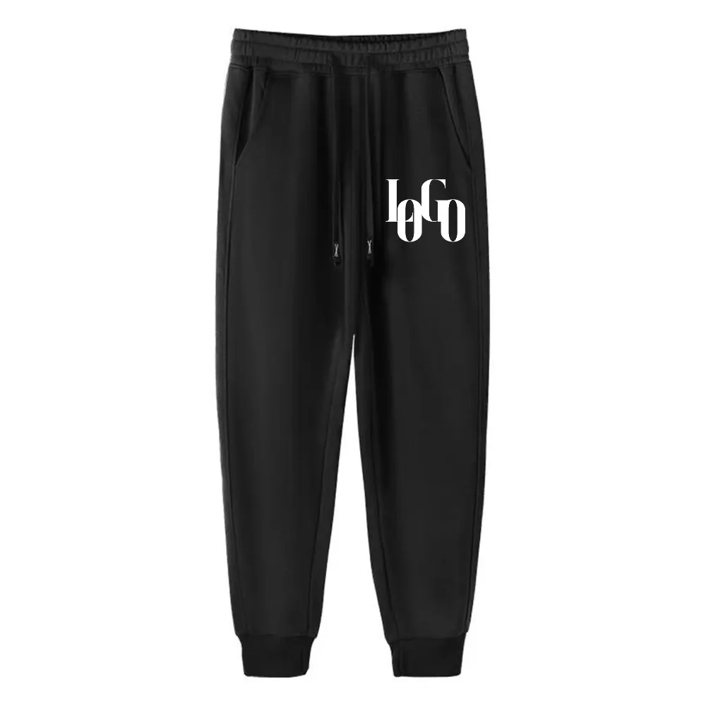 

Customized DIY printed cotton blend sports pants for men and women, sports jogging pants, running yoga exercise, casual and comf