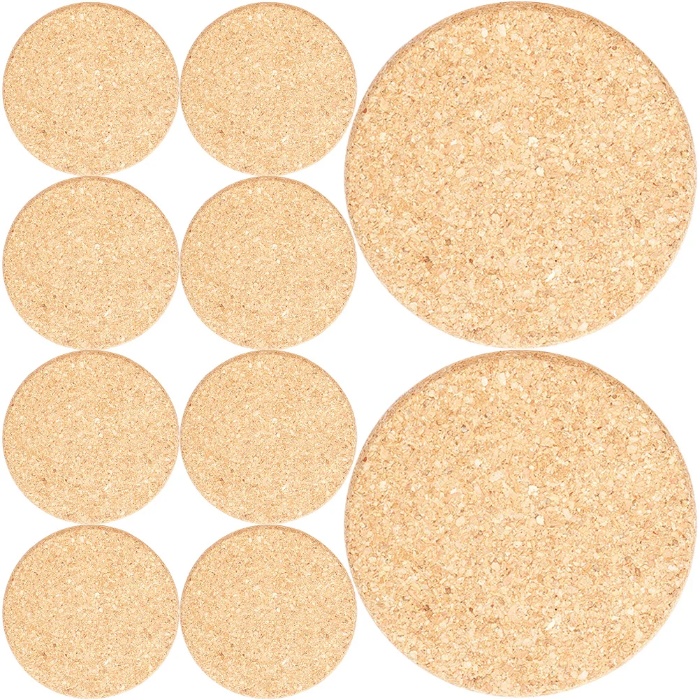 

10pcs Cork Plant Coasters Round Flower Cork Mat Multi-Function Non-Slip Plant Pot Pad For Garden Indoor Use Flowerpot Bottom