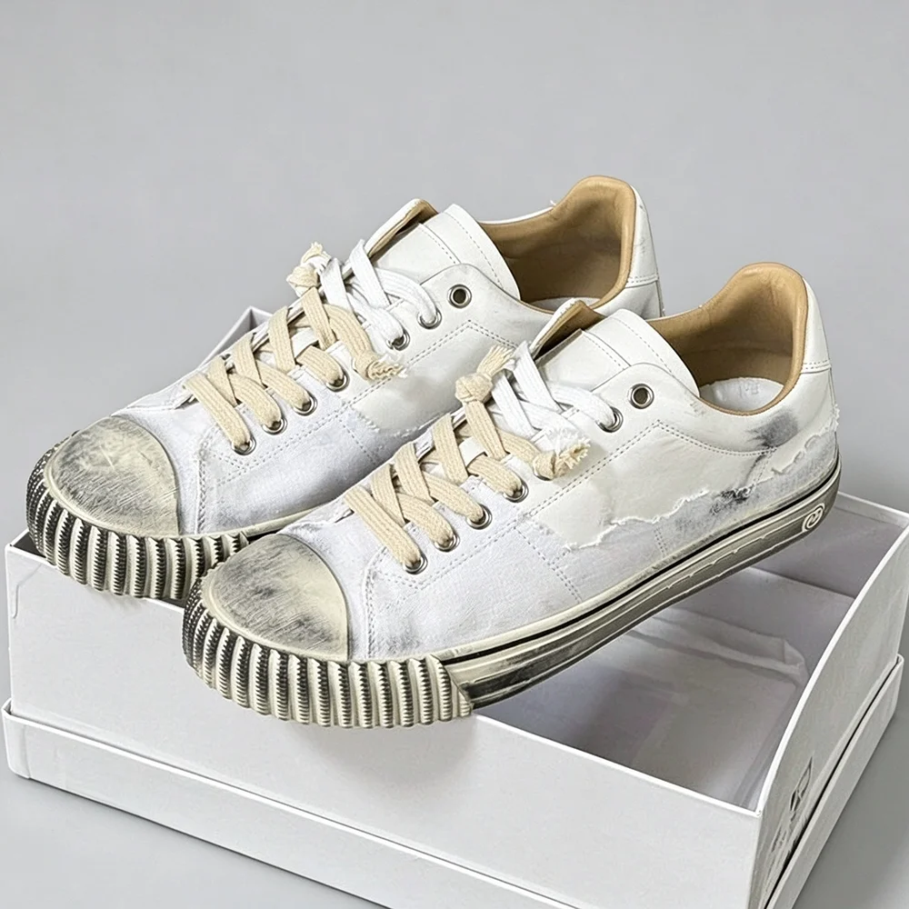 Brand Sale Arrival Color Block Trendy Sneakers British Style Casual Skate Shoes Fashion Couple Footwear