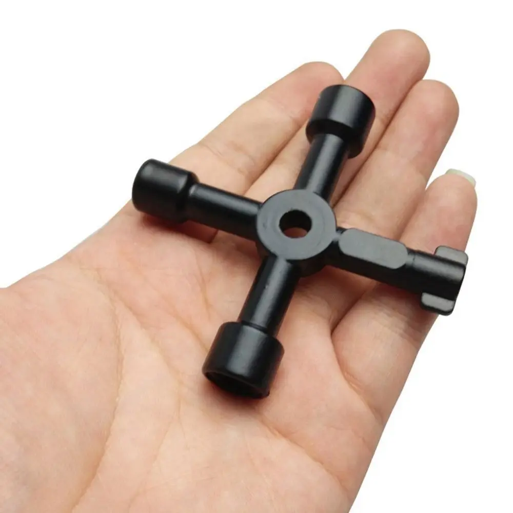 New 4 Ways Key Wrench Internal Triangle Hand Tool Cross Triangle Wrench Multifunction Repair Cross Switch Alloy Spanner Home