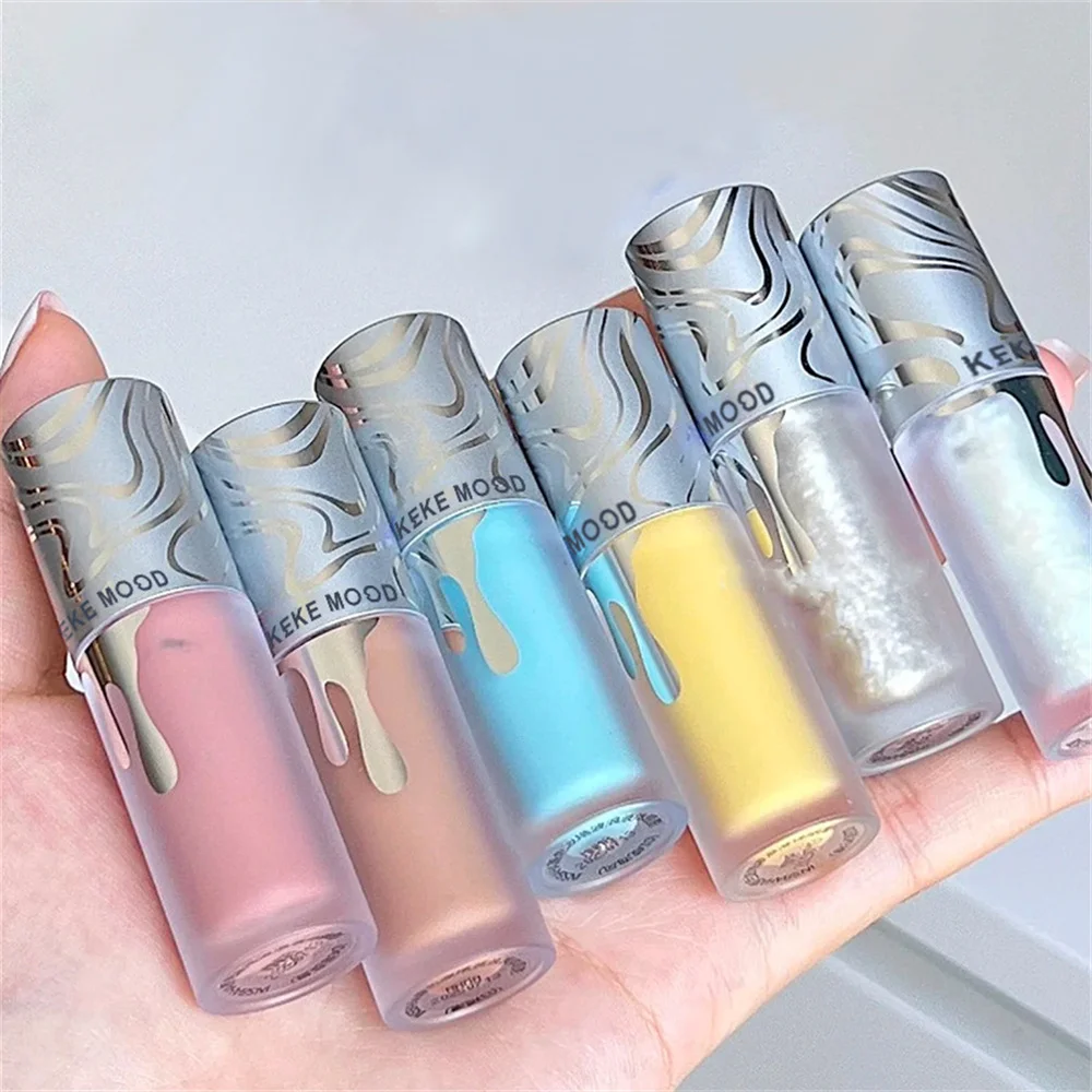 6-Color Makeup Liquid Highlighter Blush Eyeshadow Lemon Yellow Fine Shimmer Contour Brightening Facial Liquid Eyeshadow Cosmetic