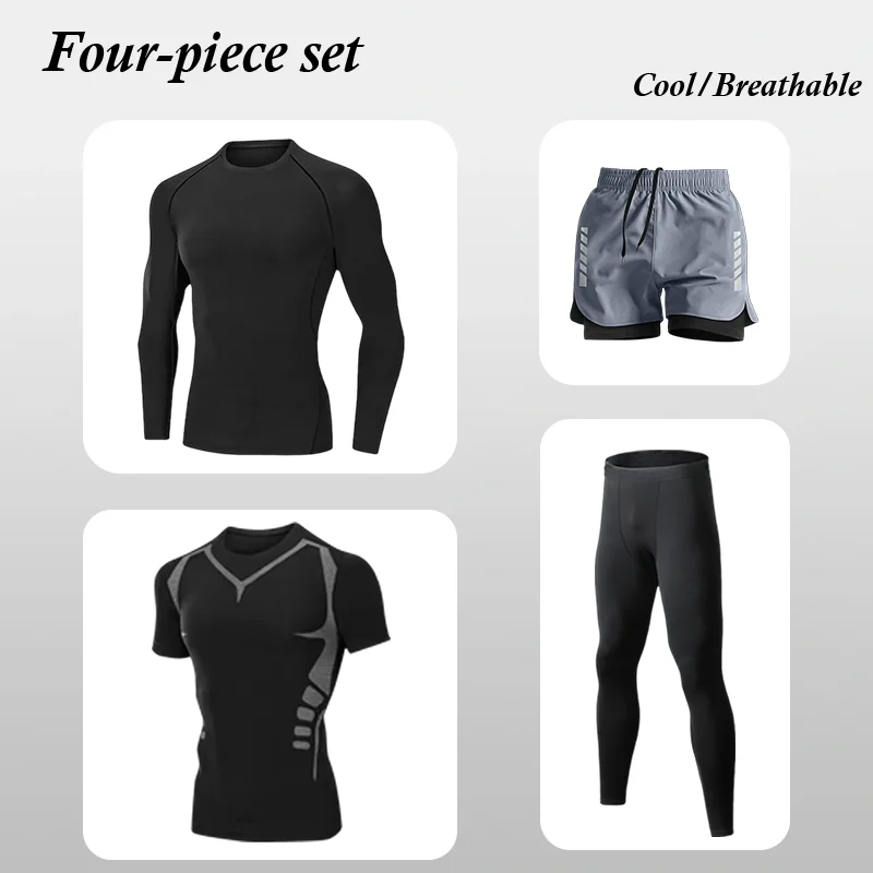 

Men's Quick-Drying Sports Suit Breathable Outdoor Riding Football Running Basketball Cycling Apparel Fitness Training Clothing