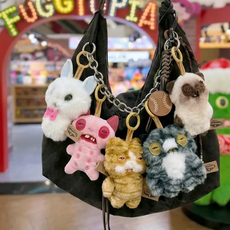 

FUGGLER Cute Tooth Monster Official Genuine Plush Toy Blind Box Dark Lane Night Cat Series Hanging Decoration Exquisite Toy Birt