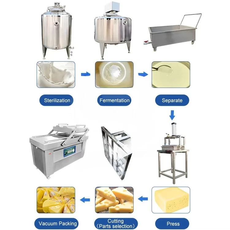 High Quality Feta Cheese Make Machine Cheese Press Machine Small Scale Cheddar Cheese Production Line view 2