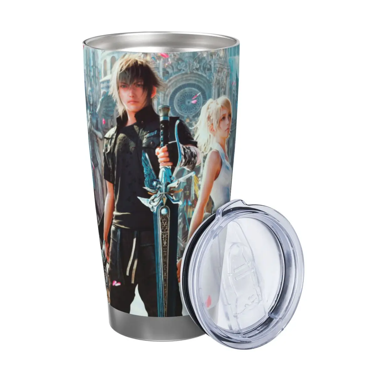 F-Final-Fantasy-XV 20oz Stainless Steel Insulated Thermal Coffee Car Cup Cold Hot Mugs Vacuum Flask