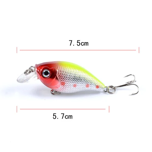 Imagen 2 del producto 1 Uds Wobblers calidad Crankbait señuelo de Pesca de simulación 5,7 cm 7g Jerkbait cebo duro flotante lubina carpa Pesca aparejos de Pesca