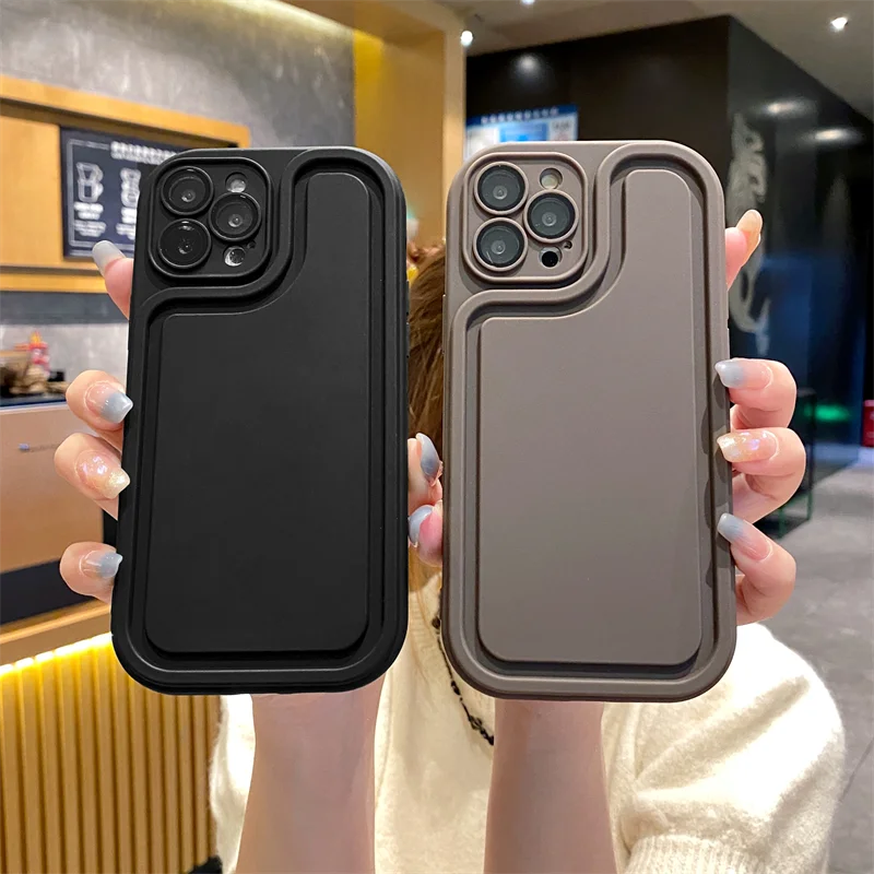 Air Cushion Bread Phone Case For iPhone 15 14 Plus 15 14 13 12 11 Pro Max Shockproof And Anti Drop Lens Film Protective Cover