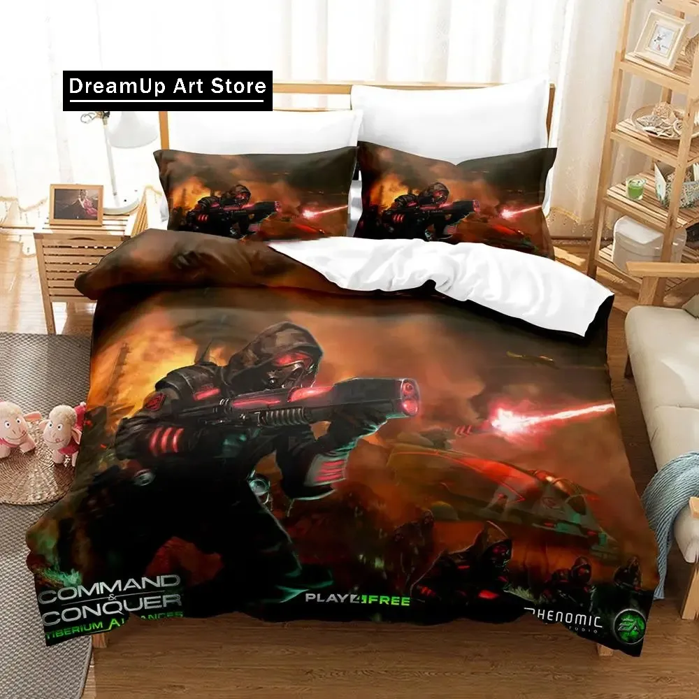 2023 Command And Conquer 3 Bedding Set Single Twin Full Queen King Size Bed Set Adult Kid Bedroom Duvetcover Sets