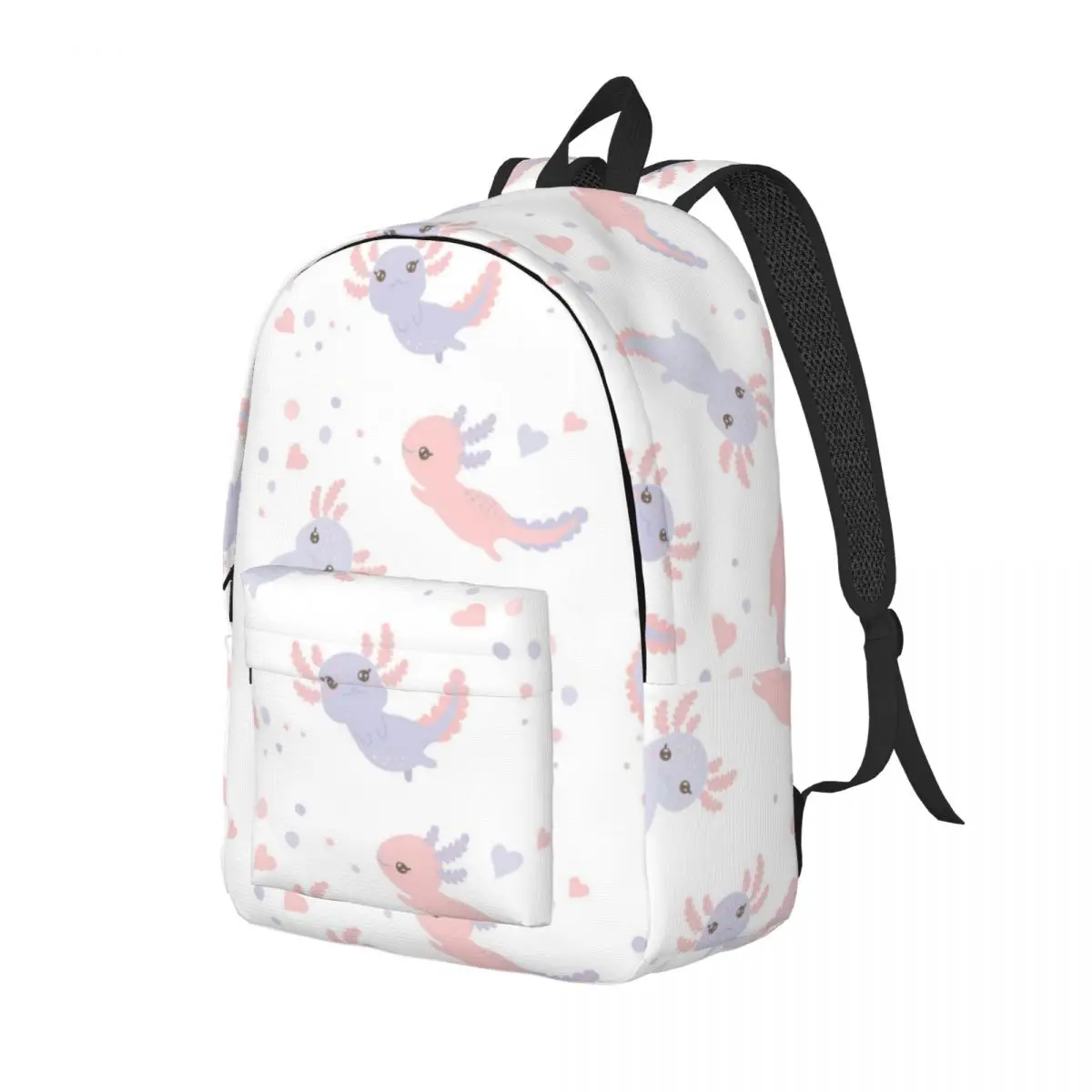 Student Bag Axolotl Seamless Pattern Backpack Parent-child Lightweight Backpack Couple Laptop Bag