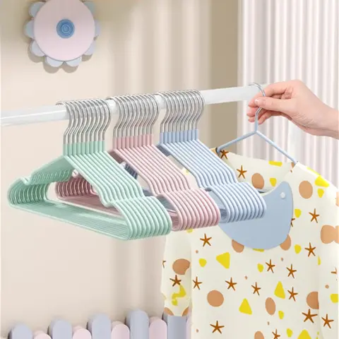 10pcs 30cm Seamless Anti Slip Children's Clothes Hanger, Suitable for Hanging Children's Clothing, Outerwear, Pants and Socks