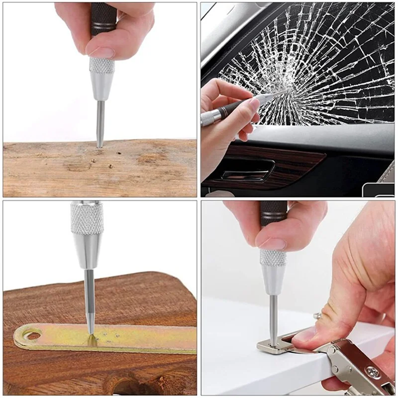 

# 947E 125 мм пружинный автоматический локатор центрального пуансона, оконный выключатель с 1 запасным пуансоном (серебристый)